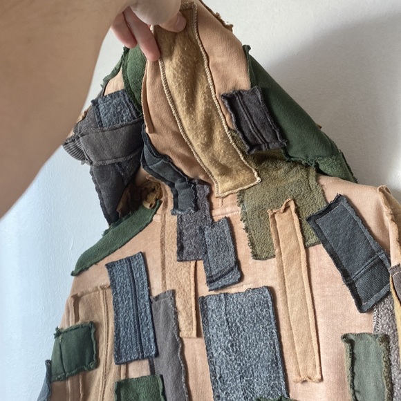 Atypic hoodie tan /grey /green - Picture 4 of 5